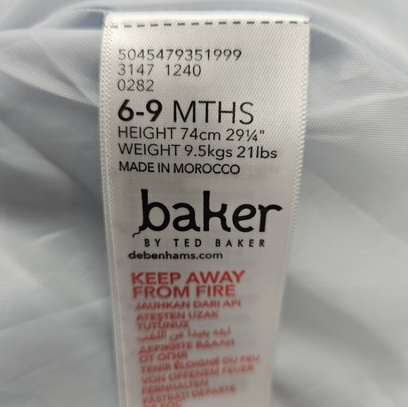 BAKER by TED BAKER Unicorn Print Dress 6-9M - Picture 4 of 4